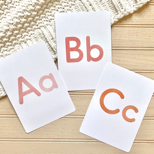 Alphabet Cards - Digital Download, Alphabet Flash Cards, Printable ABC Cards, Alphabet Flash Cards for Toddlers and Preschoolers