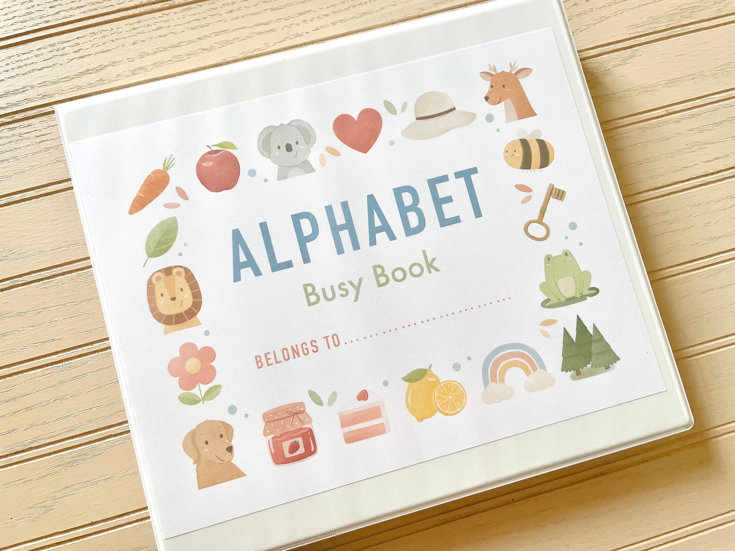 Alphabet Busy Book - Digital Download, Letter Sound Activity Book, Phonics Practice for Toddlers