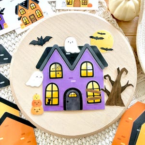 Build a Haunted House - Digital Download, Printable Halloween Game Activity for Kids, Halloween Crafts for Kids