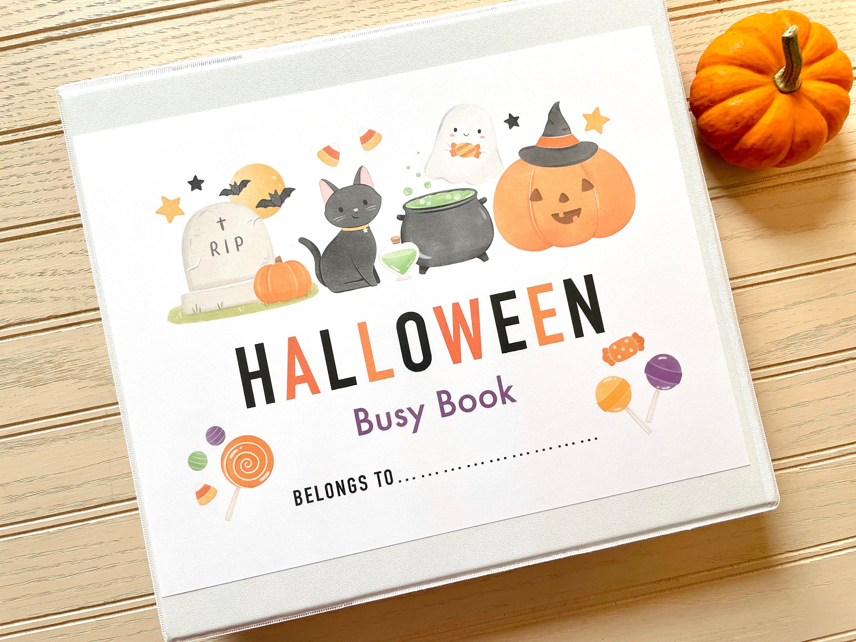 Halloween Busy Book - Digital Download, Printable Halloween Activity Book, Halloween Busy Binder for kids
