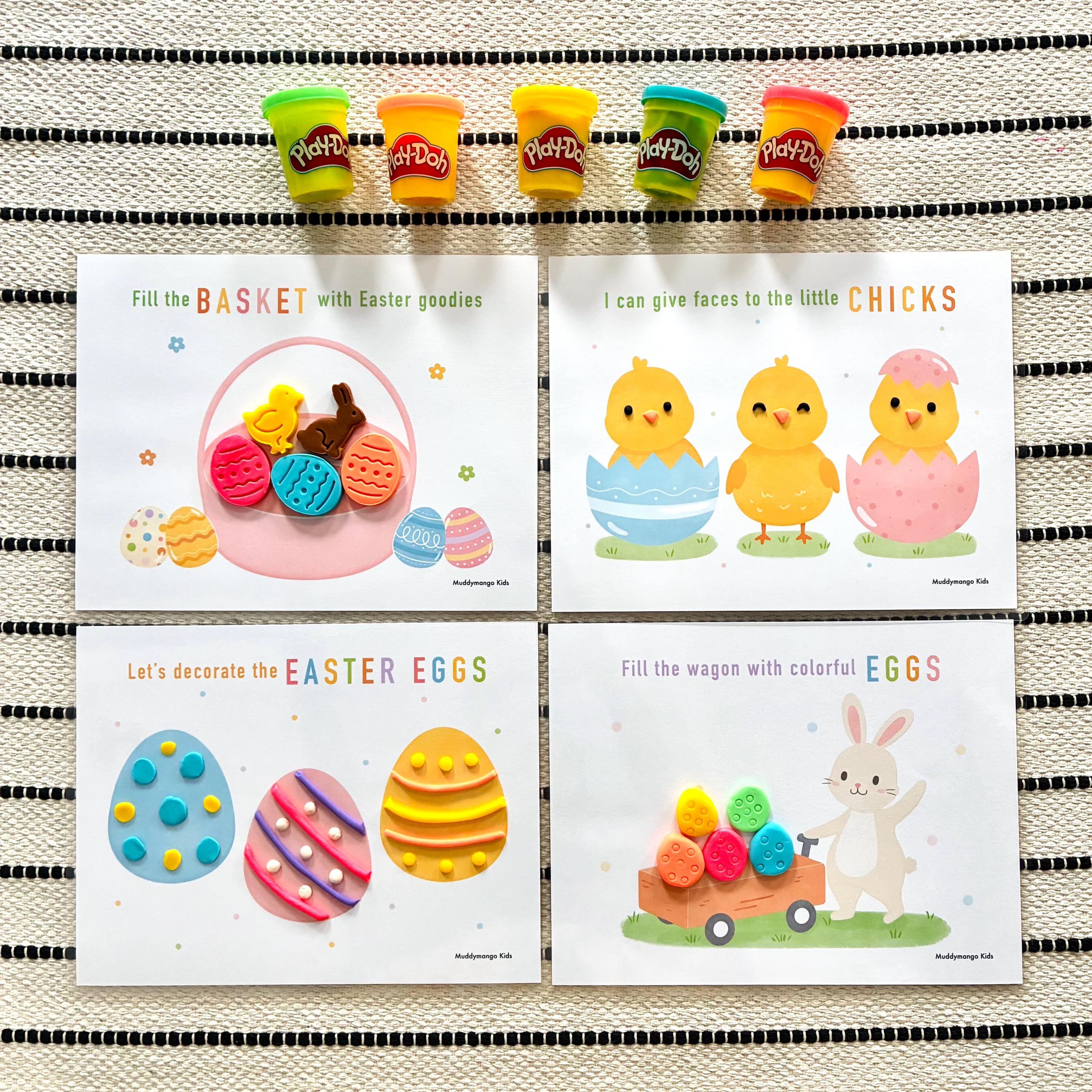 Easter Play Dough Mats - Digital Download, Playdoh Activity for Kids ...