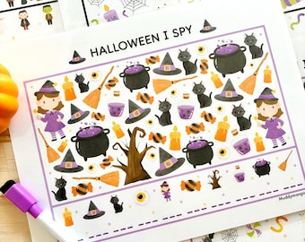 ハロウィンのI Spy - デジタルダウンロード、子供向けハロウィンアクティビティ