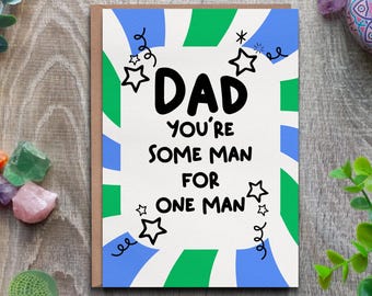 Dad Card – Iers Some Man For One-ontwerp – Handgemaakte wenskaart 5 x 7 – envelop inbegrepen