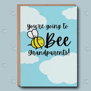 grootouderzwangerschapskaart - surprise We're Having A Baby Card. Gepromoveerd tot opa, oppas in spe. Cadeau zwangerschapsaankondiging