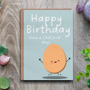 Cartão de aniversário engraçado, tenha um ótimo dia, cartão de humor para ele, ela ou amigos
