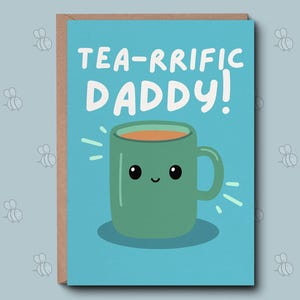 Daddy Grüße Karte - Tea Daddy Karte. Vatertagskarte, Für Meinen Papa, Papa Geburtstagskarte. Für Tee-Liebhaber Geschenk, Geburtstagskarte für ihn. Papa.
