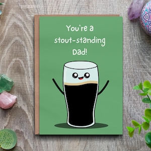 Lustige Geburtstagskarte für Papa, Irish Stout Design, Karte für Papa, Geschenk für besten Papa, Papa's Geburtstagskarte, Süße lustige Karte für Papa, Irish Dad Karte