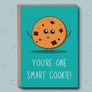 Abschlusskarte - du bist Smart Cookie Card. Glückwunschkarte, Abschlussgeschenke, Prüfungserfolg, bestandene Ergebniskarte. Herzlichen Glückwunsch Sie bestanden.