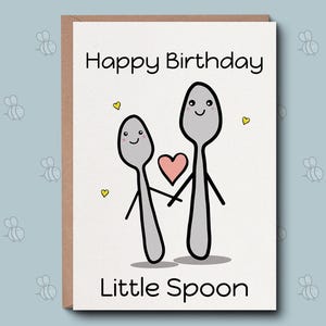 Alles Gute zum Geburtstag Karte - Kleiner Löffel Geburtstagskarte. Karte für Freund, Karte für Freundin, Für Ihn, Für Sie, Geburtstagskarte für Partner.
