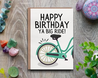 Grappige Ierse verjaardagskaart: "Happy Birthday Ya Big Ride"