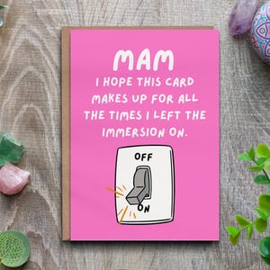 Cartão engraçado de mãe irlandesa - Cartão de feliz aniversário para mãe - Desejos de aniversário engraçados