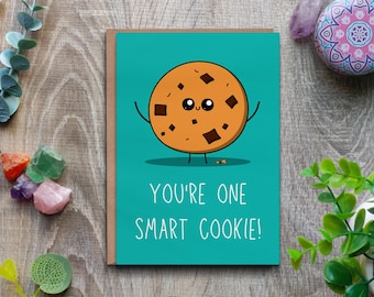 Congratulations Card Funny Smart Cookie Results Graduation