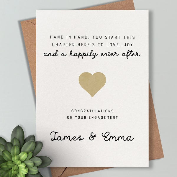Personalised Engagement Cards