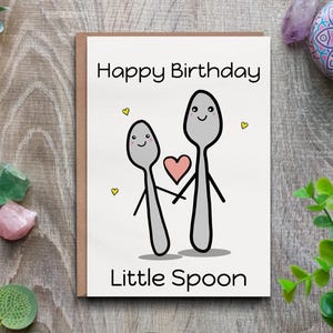 Alles Gute zum Geburtstag Löffelchen, Löffelchen Karte, Karte für Geburtstagskarte für Freundin, Freund, Geburtstagskarte, Süße romantische Karte für Paare, Geburtstagskarte