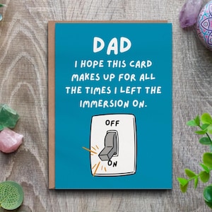 Biglietto di compleanno per papà Divertente biglietto di compleanno irlandese per la festa del papà Biglietto da figlia e figlio Biglietti di compleanno per papà in Irlanda Scherzo per papà Immersione nel compleanno