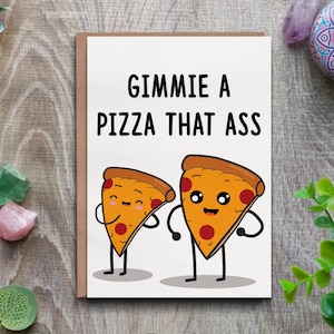 Cartão de amor atrevido, Cartão de pizza para dar, Cartão engraçado para aniversário, Cartão de aniversário para namorado, Cartão para namorada, Cartão de brincadeira, Cartão de aniversário engraçado