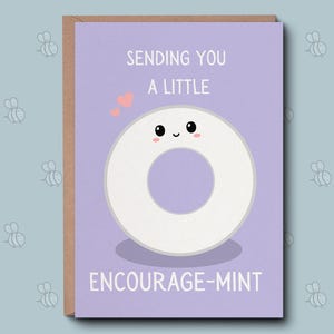 Aanmoedigingskaart: ik stuur je een aanmoedigingskaart. Thinking Of You-kaart, aanmoedigingscadeau, kaart voor een vriend, goede wensen, knuffelcadeau.