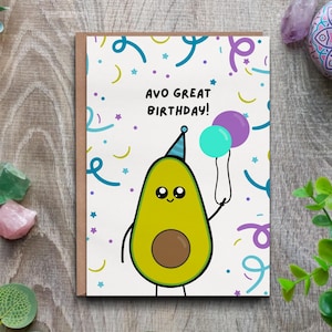 Avo Tolle Geburtstagskarte – Punny Avocado Greetings For Him Her