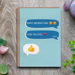 Dad Geburtstagskarte – Daumen hoch Humor für Männer Lustig Meme Geschenk Happy Birthday Dad