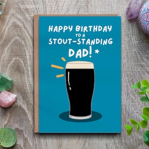 Tarjeta de cumpleaños para papá: un saludo excepcional para un papá irlandés. Un regalo divertido para él.
