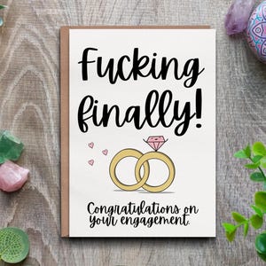 Verlovingskaart - grappige Ierse felicitaties voor stellen die eindelijk verloofd zijn