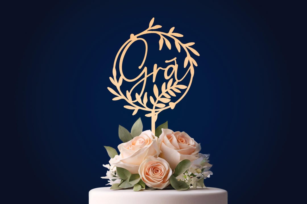 Irish Window Topper Wooden Cake Topper Grá Irish Love Wedding Cake Topper. Rustic Wedding ...