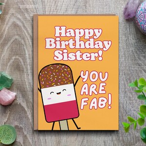 Carte d'anniversaire soeur, carte soeur fabuleuse, carte d'anniversaire soeur douce, carte soeur joyeux anniversaire, pour soeur cadette, carte grande soeur, meilleure soeur