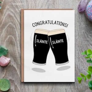 Gefeliciteerdkaart - Ierse groet voor nieuwe baan die je hebt doorstaan Veel geluk voor hem voor haar vriend