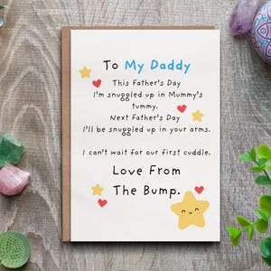 To My Daddy from the bump card - Leuke vaderdagkaart voor aanstaande papa.