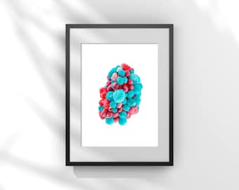 Impresión de gomitas de frutos rojos, fotografía macro de dulces, arte mural imprimible grande