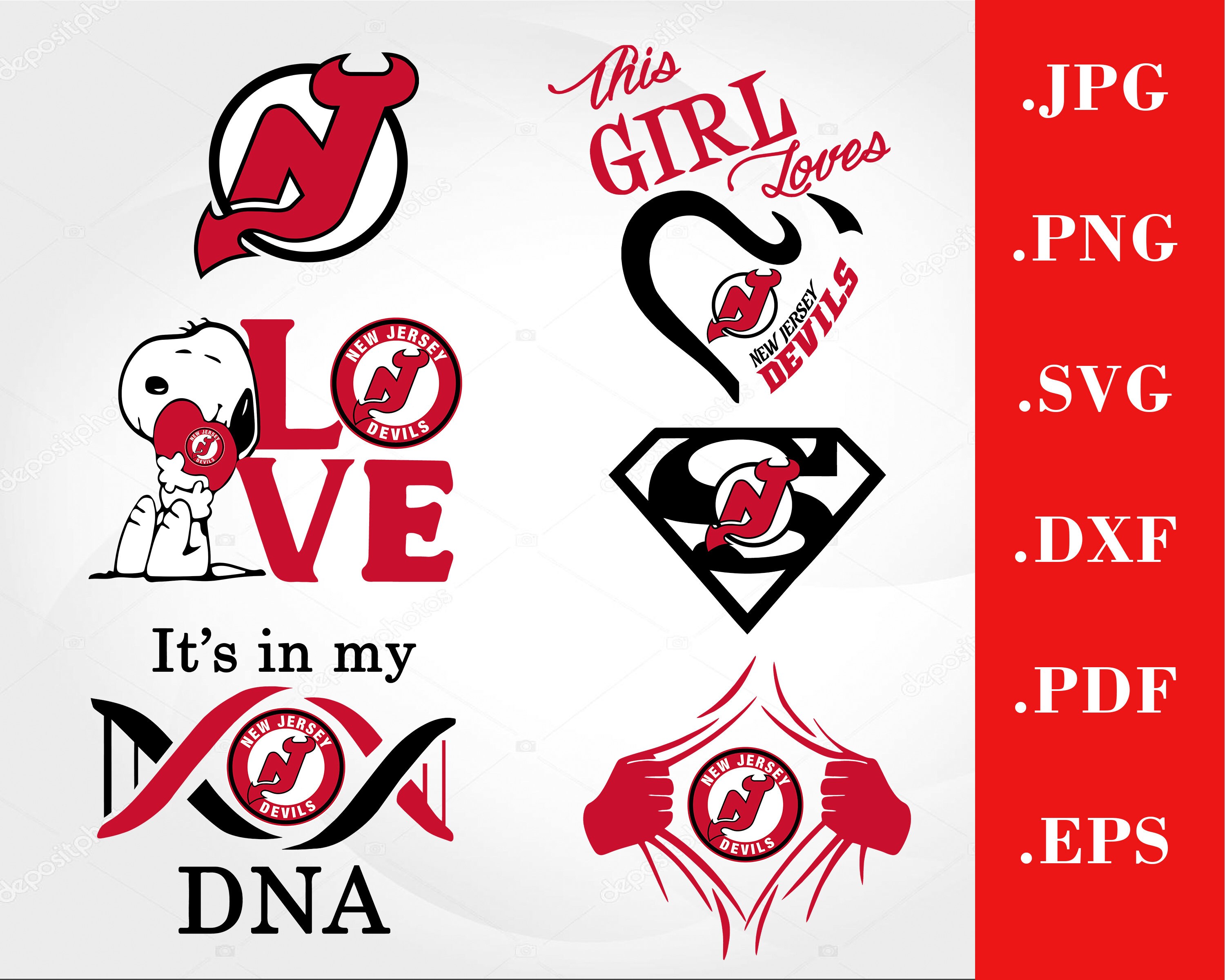 New Jersey Devils Logo Svg png jpg NHL New Jersey Devils Logo | Etsy