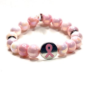 Pink Ribbon Warrior Bracelet - Breast Cancer Awareness Jewelry for Strength and Style