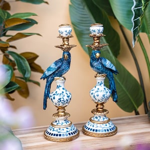 Candleholder - Dutch Blue Parrot ↑ 40 cm - Right