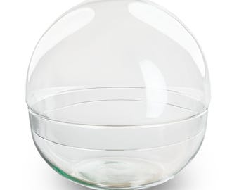 Terrarium bottle 'Dome XL' – Two-part round glass – Closed terrarium Ø 30 cm ↑ 30 cm