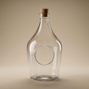 Open Terrarium Jar with Cork – 3 Litres - Glass Bottle garden with cork lid and opening