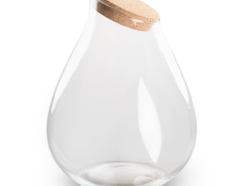 Terrarium bottle 'Drop XXL' with cork - Closed terrarium Ø 34 cm ↑ 43 cm