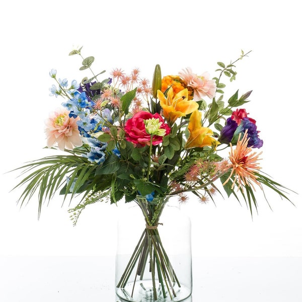 Bouquet de Fleurs en Soie Assez Puissant - 67 cm de haut - Fleurs artificielles