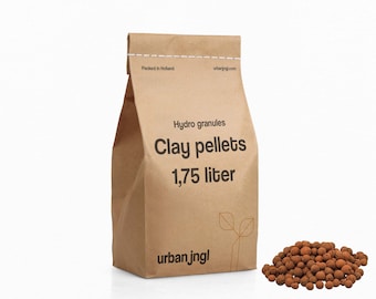 Lerpellets - 1,75 liter - Hydrogranulat - Tillbehör - Lerbollar för hydroponiska odlingar och terrarier - Trädgårdsodling - Dränering - urbanjngl.com