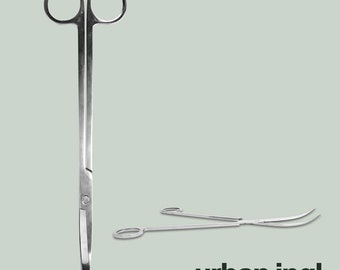 Terrarium scissors -  Metal - 25 cm - Extra long - Curved blades - stainless steel