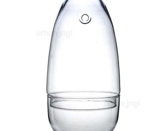 Closed Terrarium Container • Egg • ↑ 26 cm / Ø 13 cm • Glass • DIY Terrarium • Glass