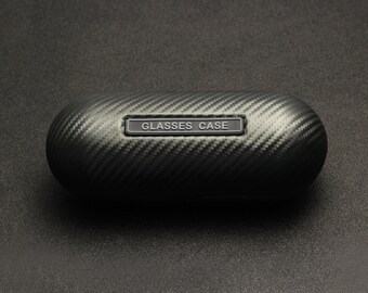 Pressure Resistant Carbon Fiber Leather Large Size Glasses Case, Sports Glasses Case, Sunglasses Case