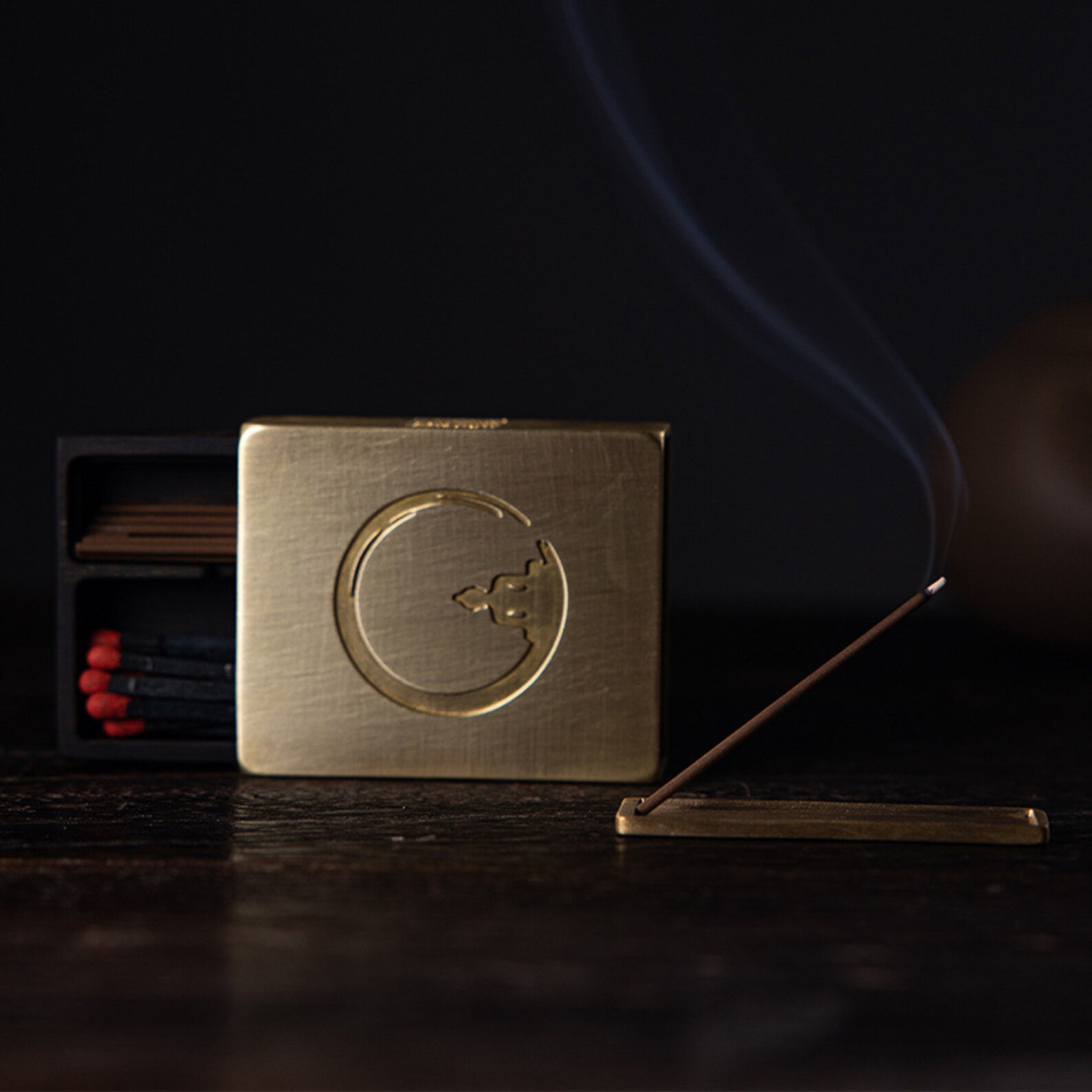 Custom Brass Matchbox Pocket Incense Box Incense Travel Box Etsy UK