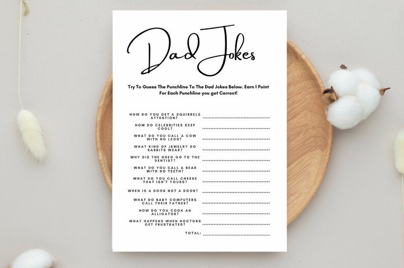 Dad Jokes Icebreaker Game | Icebreaker Questions | Dinner Party Games ...