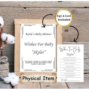 Carte de souhaits pour un bébé, Conseils pour une fête prénatale, Futurs parents, Activité pour baby shower