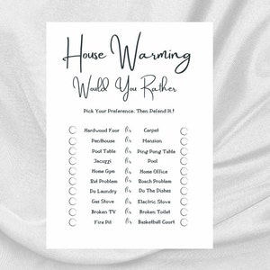 Housewarming Would You Rather Game: Modern Party Fun (PDF)