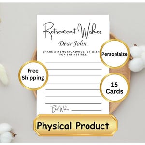 Tarjeta de deseos de jubilación, recuerdo minimalista moderno, tarjeta con ideas para la lista de deseos, tarjeta con consejos y deseos de jubilación