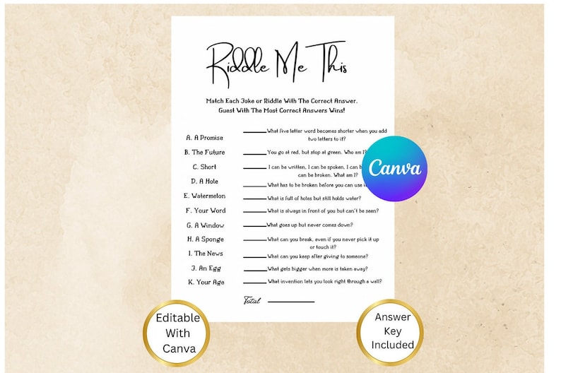 Riddle Me This Icebreaker Game Icebreaker Questions Printable Dinner