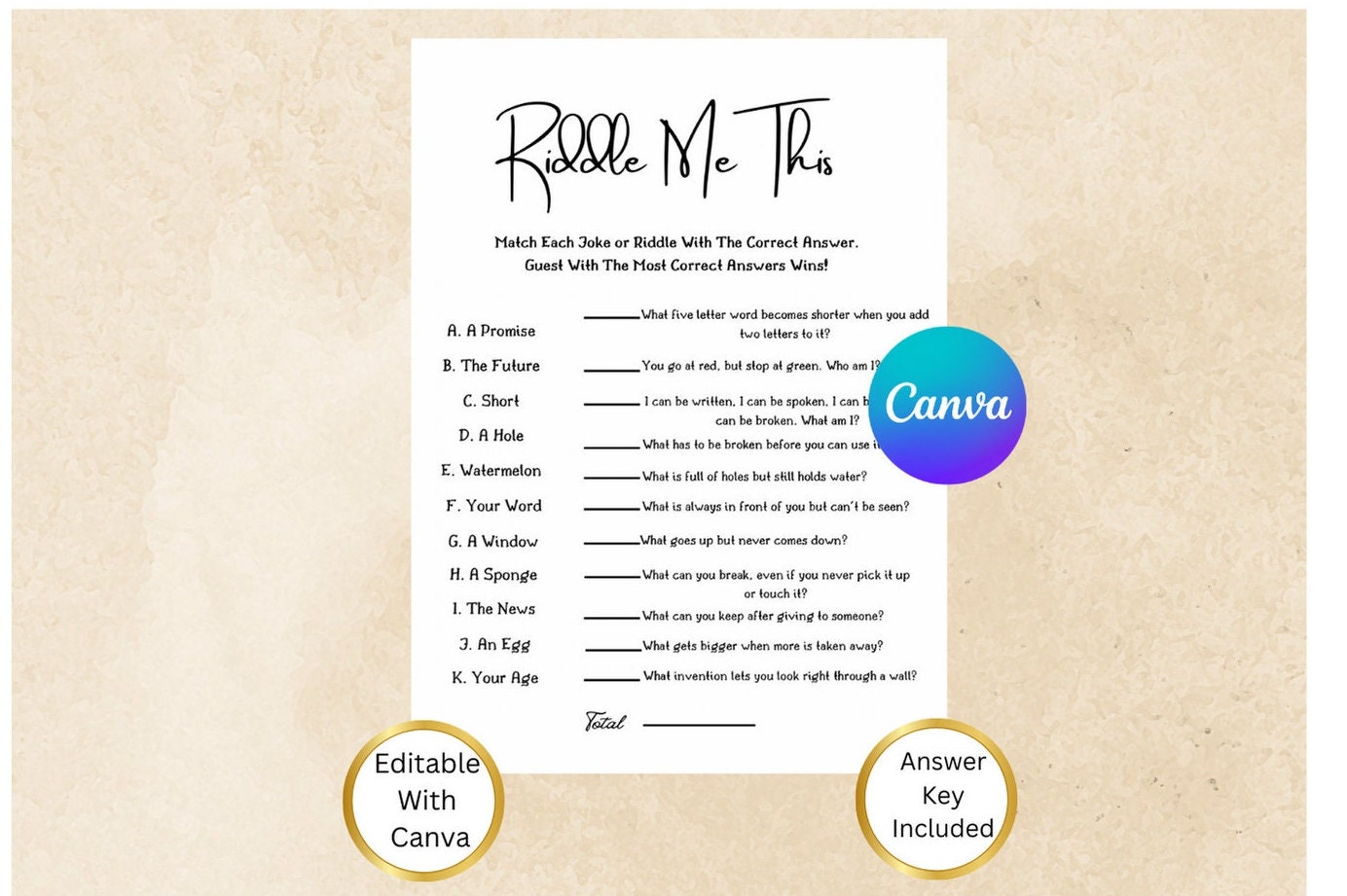 Riddle Me This Icebreaker Game Icebreaker Questions Printable Dinner