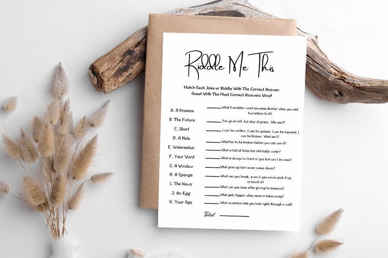 Riddle Me This Icebreaker Game Icebreaker Questions Printable Dinner