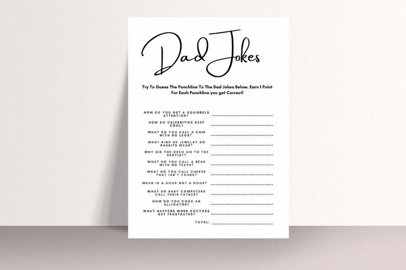 Dad Jokes Icebreaker Game | Icebreaker Questions | Dinner Party Games ...